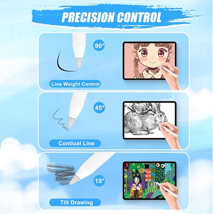 Upgraded iPad Pen Tips fit for Apple Pencil Pro/2nd /1st /USB-C Generation iPad - Image 3