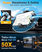 VANMASS Car Phone Holder Mount 2025 Upgraded Car Vent Phone Mount Clip - Image 7