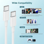 USB C to USB C Cable 60W iPhone 15 Fast Charging Cable, 10ft Long USB-C to USBC - Image 6