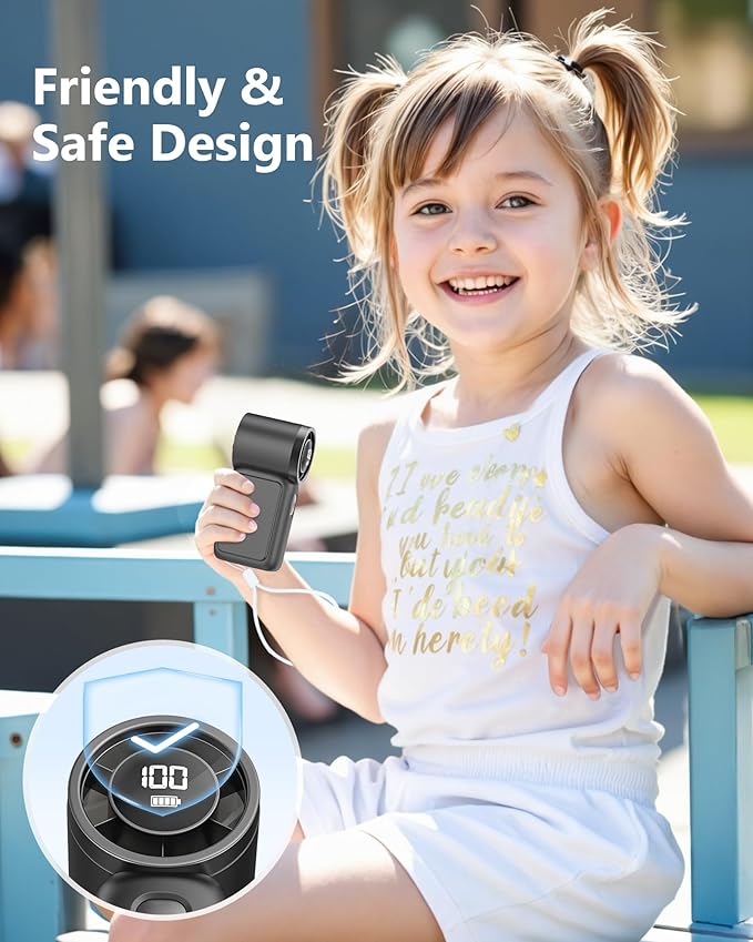 Portable Handheld Mini Fan, 6 Gear Wind, Hand Small Travel Personal Held Fans - Image 7