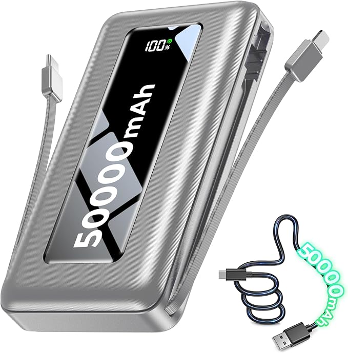Power Bank, 50000mAh Travel Camping Essential Portable Charger by JKELAR