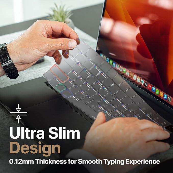 Kuzy MacOS Shortcut for MacBook Pro 14 inch Keyboard Cover M4 16" 2025 2024 - Image 3