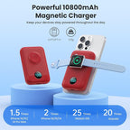 Magnetic Portable Charger for iPhone, 10800mAh 4-in-1 Wireless Power Bank - Image 2