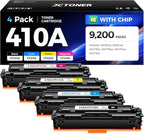 410A Toner Cartridge 4-Pack High Yield Replacement by JCTONER
