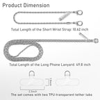 Metal Phone Chain, Crossbody Detachable Phone Lanyard - Image 2