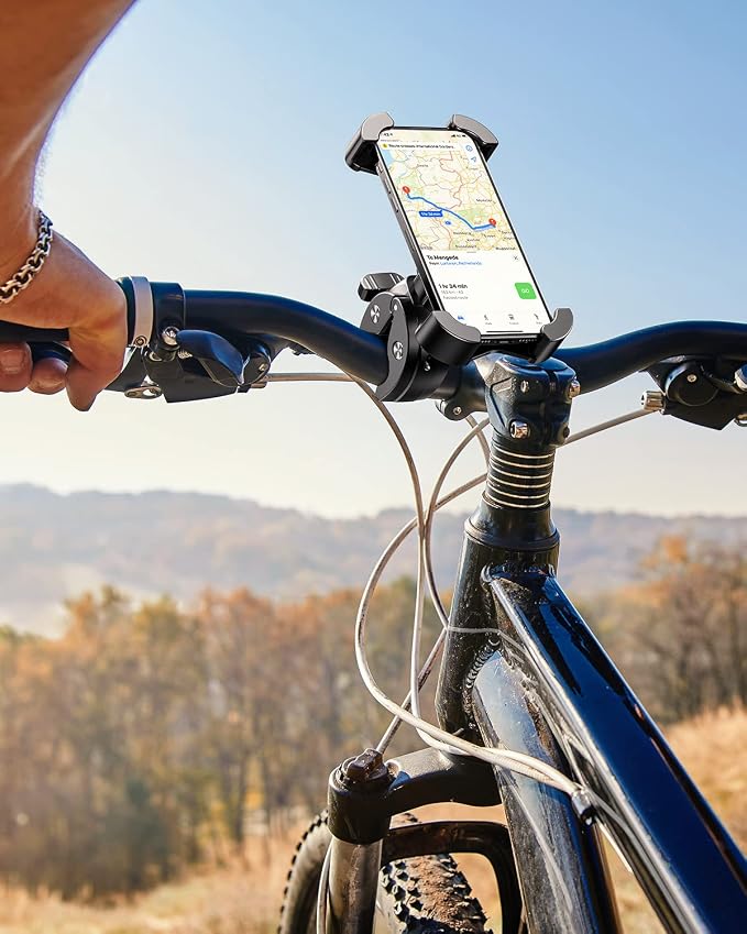 Universal Bike Phone Mount, Motorcycle Phone Holder-Sturdy and Secure, One-Hand - Image 7
