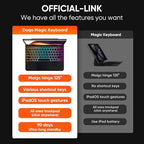 doqo Keyboard case for iPad Air 13 2024/ 2025 and iPad Pro 12.9, Magic Keyboard - Image 6
