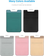 2 Pack Stick On Wallet Sleeve Cell Phone Dual Pocket Card Holder Double Pocket - Image 7