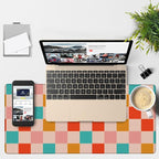 Large Mouse Pad Retro Checkerboard Gaming Desk Pad Computer Keyboard Non-slip - Image 4