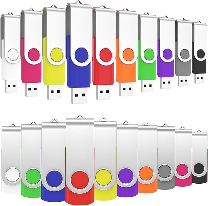 ABLAZE 8GB Flash Drives 500 Pack, USB 2.0 Thumb Drives Bulk Swivel Memory Stick by ABLAZEGlobal