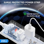 10 Ft Power Strip Surge Protector - Image 3