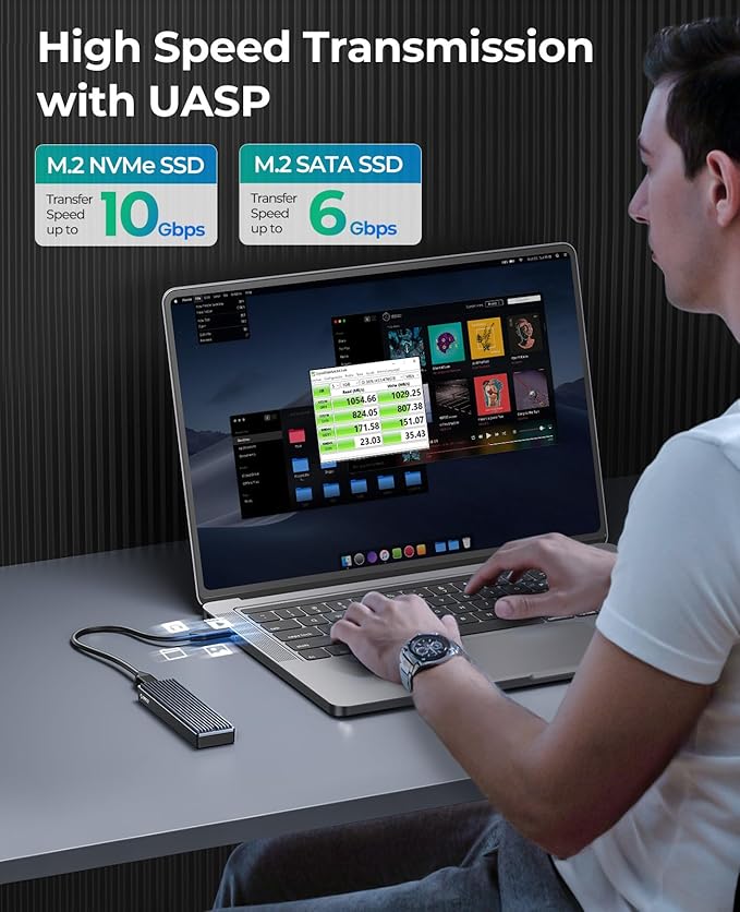 ORICO M.2 NVMe/SATA SSD Enclosure - Image 2