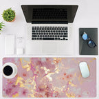 Mouse Pad Large Pink and Gold Marble Non-Slip Gaming Desk Mat - Image 2