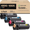 6500 6505 Toner Cartridge Set 4-Pack High Capacity 106R01597 106R01594 by KingKJInkToner