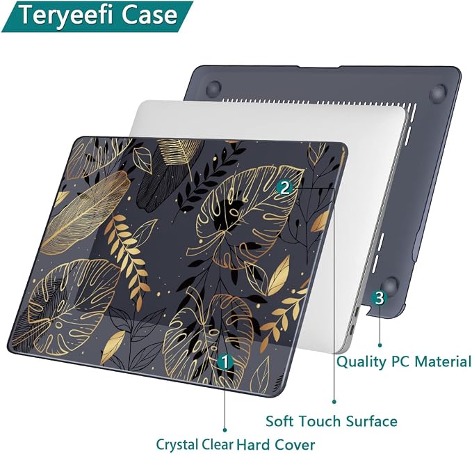 Teryeefi for MacBook Pro 13 inch Case M2 M1 2022 2020-2016 Release, Plastic - Image 6