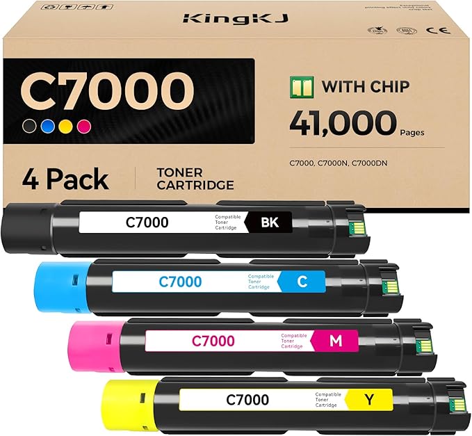 VersaLink C7000 High Capacity Toner Cartridge 4-Pack Replacement by KingKJInkToner