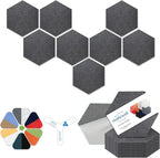Mollywell Hexagon Acoustic Panels, High Density, Soundproofing, Decorative by Mollywell