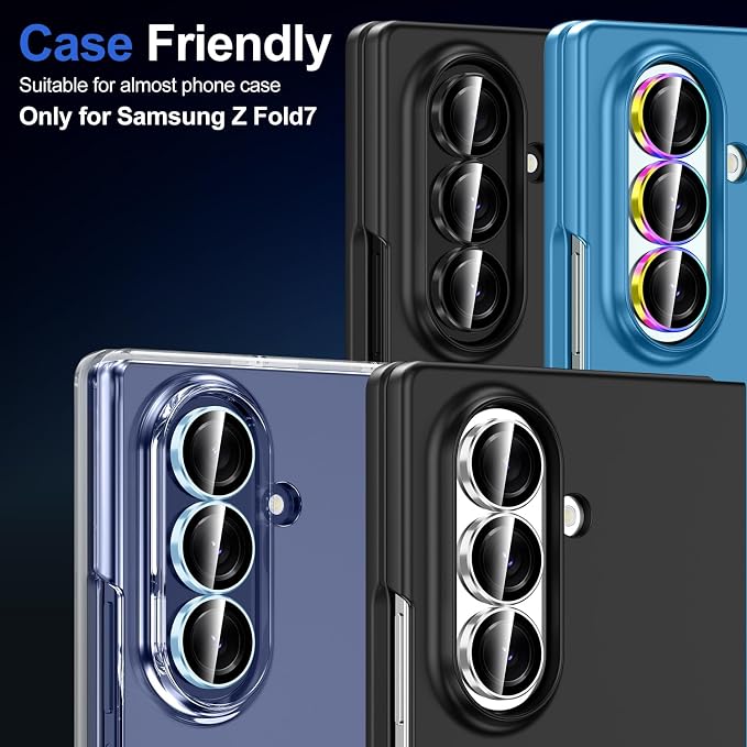 for Samsung Galaxy Z Fold 7 Camera Lens Protector, Individual Metal Ring - Image 7