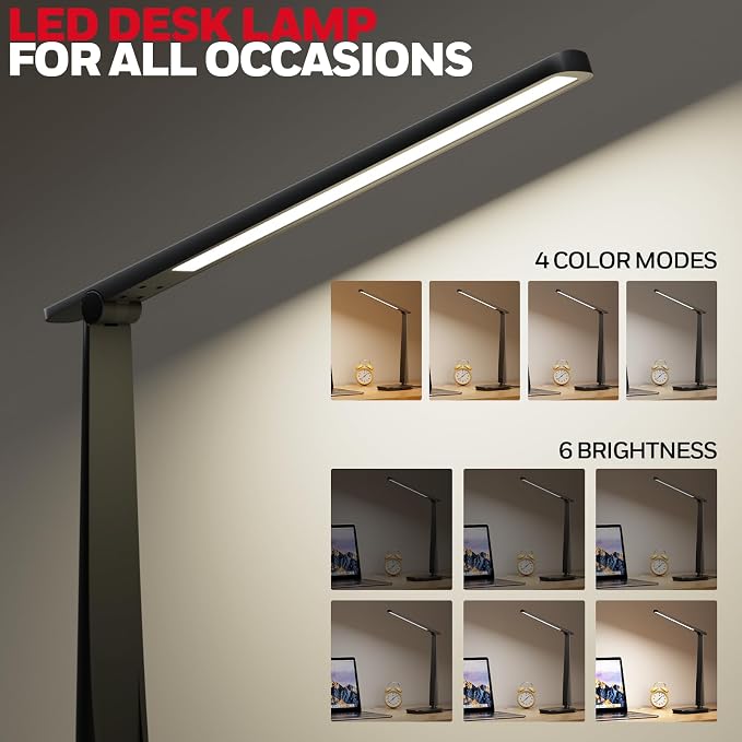 Honeywell Desk Lamp for Home Office, Dimmable LED Desk Light - Image 2