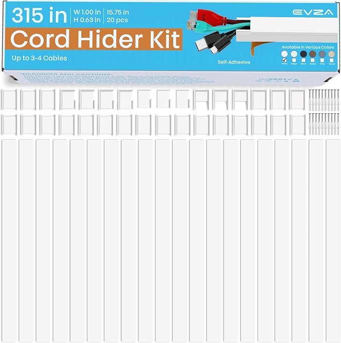 Cord Hider, Wire Cover, Cord Covers Wall Mounted TV, Cable Hider, 315 in - Image 2