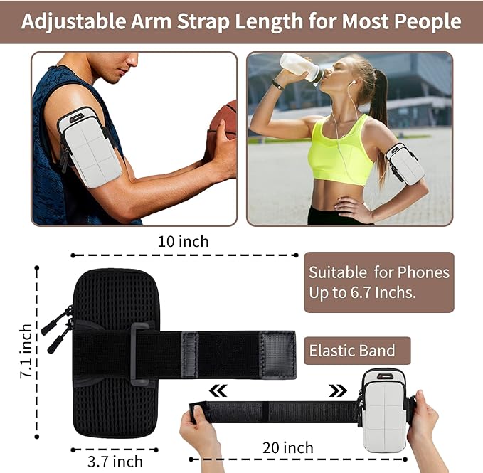 Phone Holder, Arm Bands for Workout, Use for Running, Hiking & Biking - Image 3