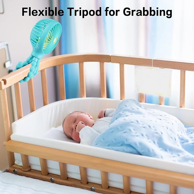 Portable Stroller Fan Personal rechargeable USB Fans - Image 7