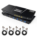 TESmart 8K@60Hz HDMI KVM Switch 1 Monitor 4 Computers USB 3.0, KVM Switch 4 by TESmart