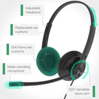 Yealink UH34 USB Headset with Mic, Stereo Wired Headphones with Noise - Image 8