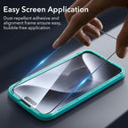 ESR 3+1 Pack for iPhone 15 Pro Screen Protector, 3 Black Edge Tempered-Glass - Image 4
