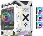 MegaPC X-Era Open-Frame Mid-Tower Micro-ATX/Mini-ITX Gaming Case – Tempered by MegaPC