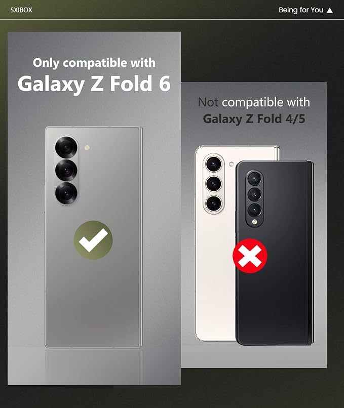 for Galaxy Z Fold 6 Case with Card Holder & Kickstand & Hinge Protection & - Image 2