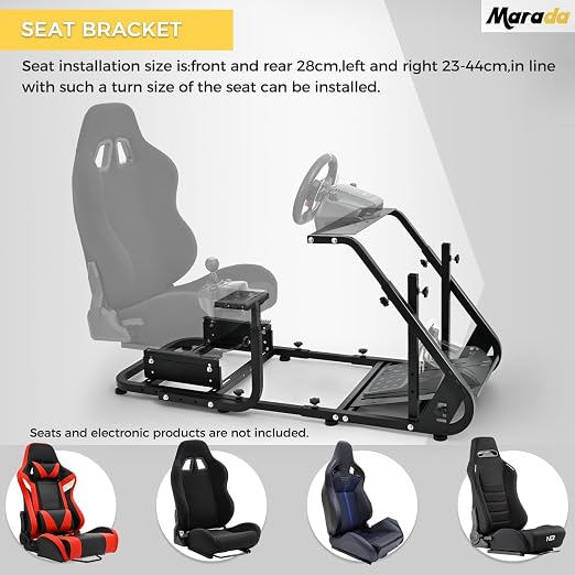 Marada Reinforced Stabilizing Racing Steering Wheel Cockpit Compatible - Image 4