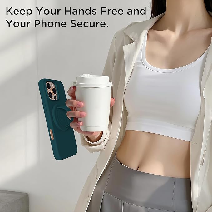 Magnetic Phone Ring Grip Holder, Silicone Finger Loop Grip, Compatible - Image 8