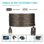 30 FT USB Extension Cable, USB 2.0 Type A Male to A Female Active Repeater - Image 5
