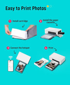 Liene White M200 4x6'' Photo Printer Battery Edition, Wireless Photo Printer - Image 7