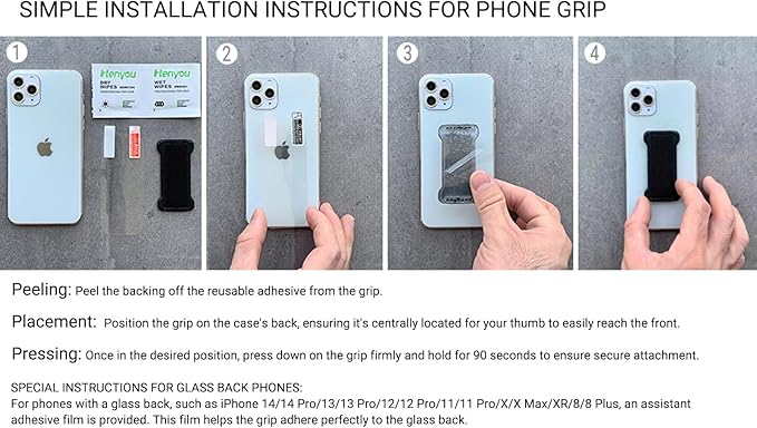 Finger Strap Phone Holder, Cell Phone Finger Grip Strap Holder - Image 6