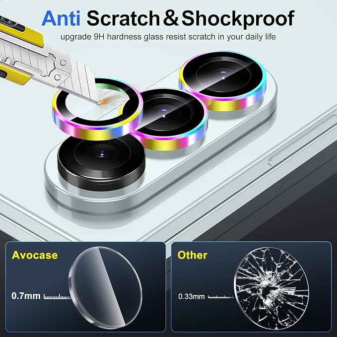 for Samsung Galaxy Z Fold 7 Camera Lens Protector, Individual Metal Ring - Image 3