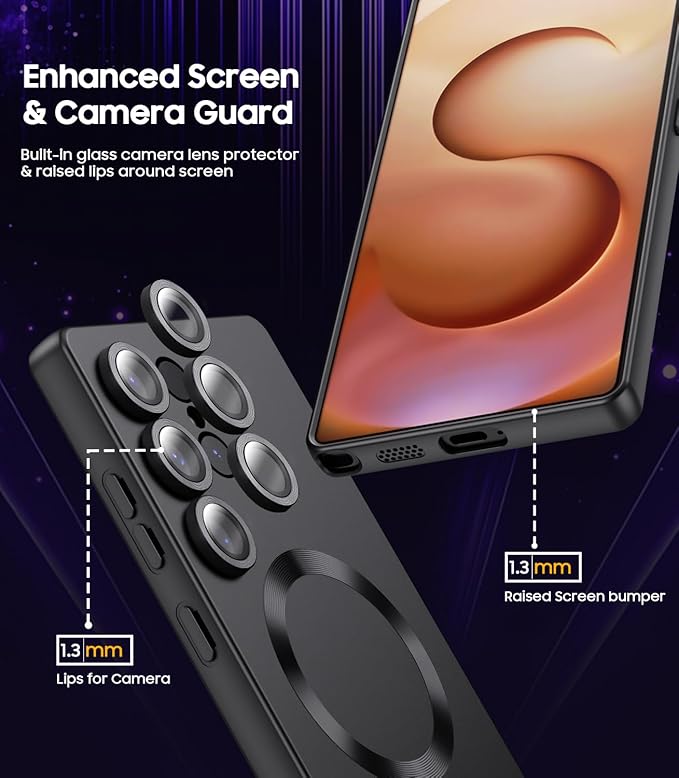 Magnetic for Samsung Galaxy S25 Ultra Case Slim Soft Silicone Bumper Shockproof - Image 4
