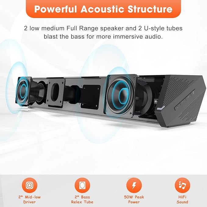 Bestisan Sound Bars for TV, Sound Bar - Image 2