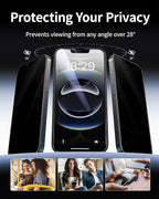 NIMASO for iPhone 16e/13 Pro/13/14 Screen Protector, 2 Pack Privacy Tempered - Image 3