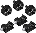 SLOW DOLPHIN 6 Pieces 1/4 Inch Hot Shoe Mount Adapter and 1/4"-20 Screw Thread by SLOWDOLPHIN