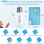 Remote Control E26 E27 Light Bulb Socket Adapter, Max 500W, No Wiring Needed - Image 4