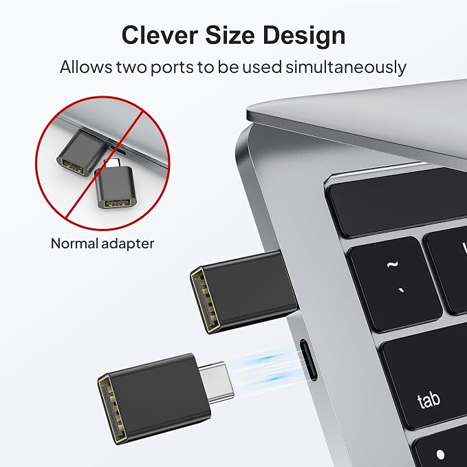 Elebase USB C to USB 3.0 Adapter 4 Pack, Type C Thunderbolt 4 to USB Converter - Image 3