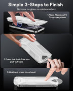 3 Pack for iPhone 15 Plus Tempered Glass Screen Protector:9H+ Durable, Auto - Image 3