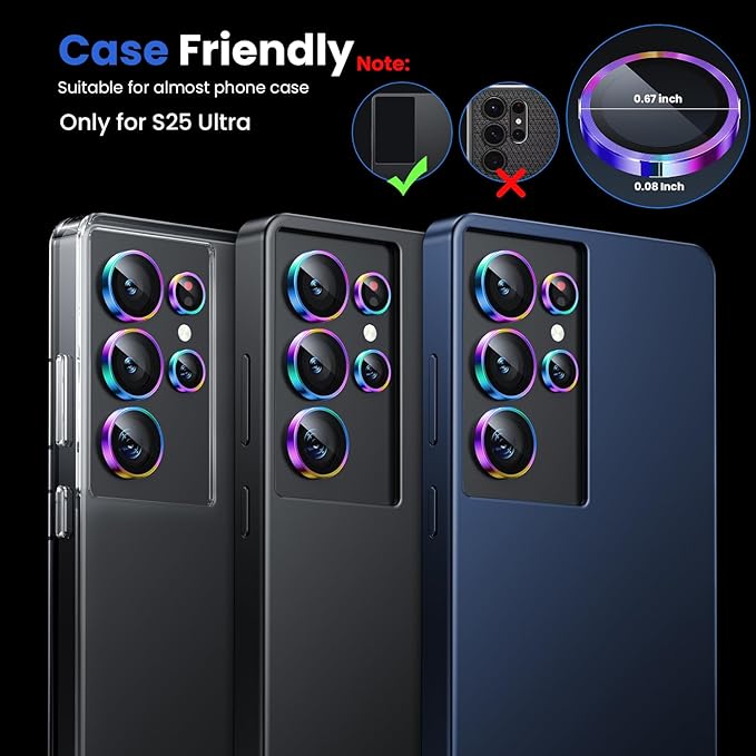 WSKEN for Samsung Galaxy S25 Ultra Camera Lens Protector - Image 5