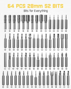 Fanttik Electric Screwdriver Kit, Precision Screwdriver Set, 64 Magnetic Bits - Image 6