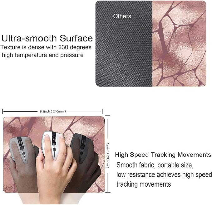 Rose Gold Marble Mouse Pad - Image 3