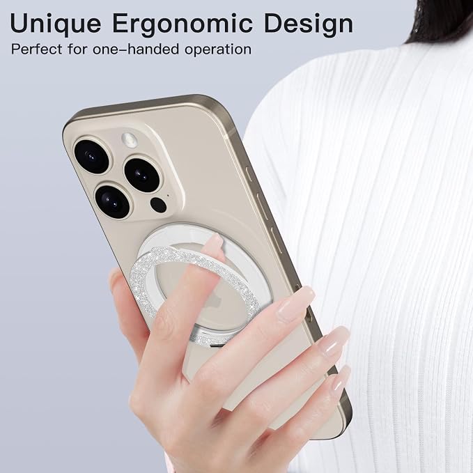 COOLQO Upgraded Magnetic Phone Ring Holder Stand, Super Magnet Cell Phone Grip - Image 6