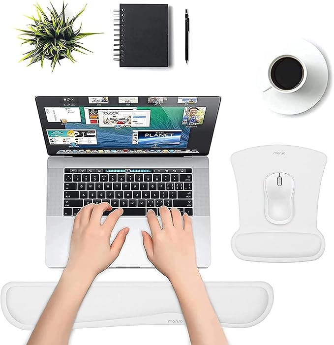 MOSISO Wrist Rest Support for Mouse Pad & Keyboard Set, Ergonomic Mousepad - Image 2