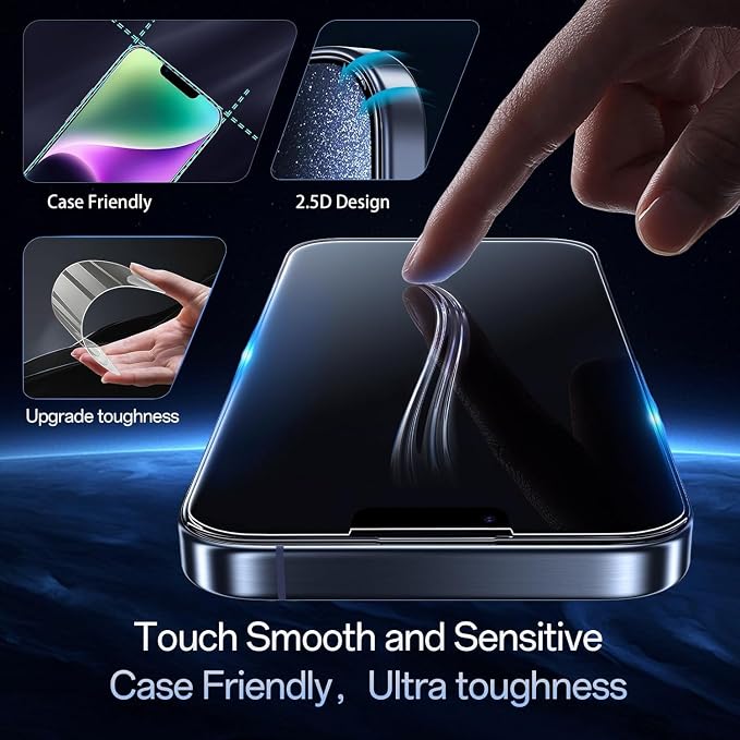 Screen Protector for iPhone 13 Pro Max/14 Plus, Colorless Anti-Blue Light - Image 6